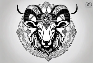 Aries fire sign tattoo idea