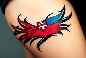 A Czech flag designed as a tribal tattoo tattoo idea