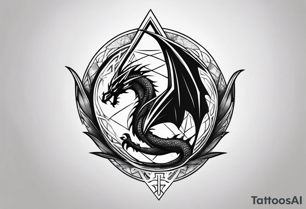 dragon assassin creed logo tattoo idea