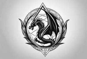 dragon assassin creed logo tattoo idea