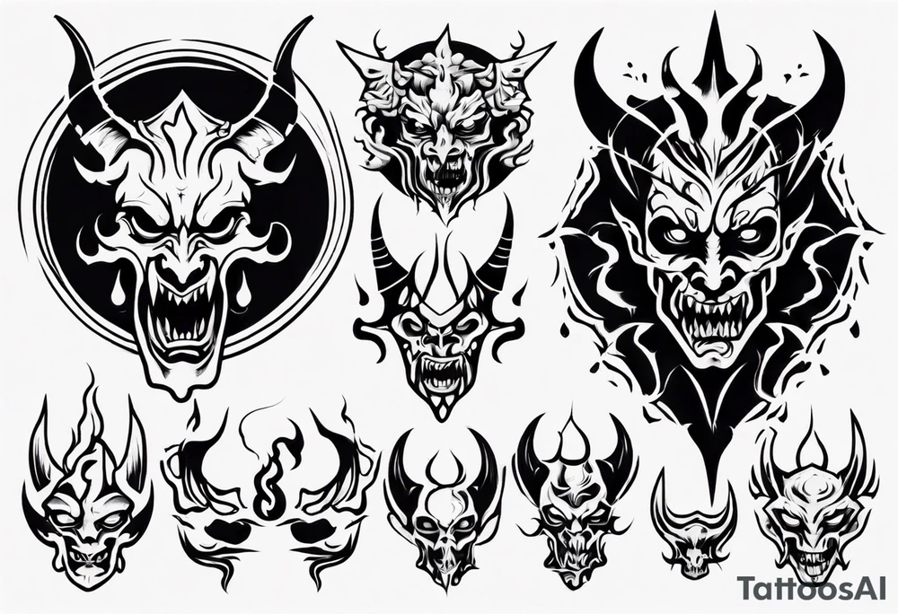 Demon tattoo idea