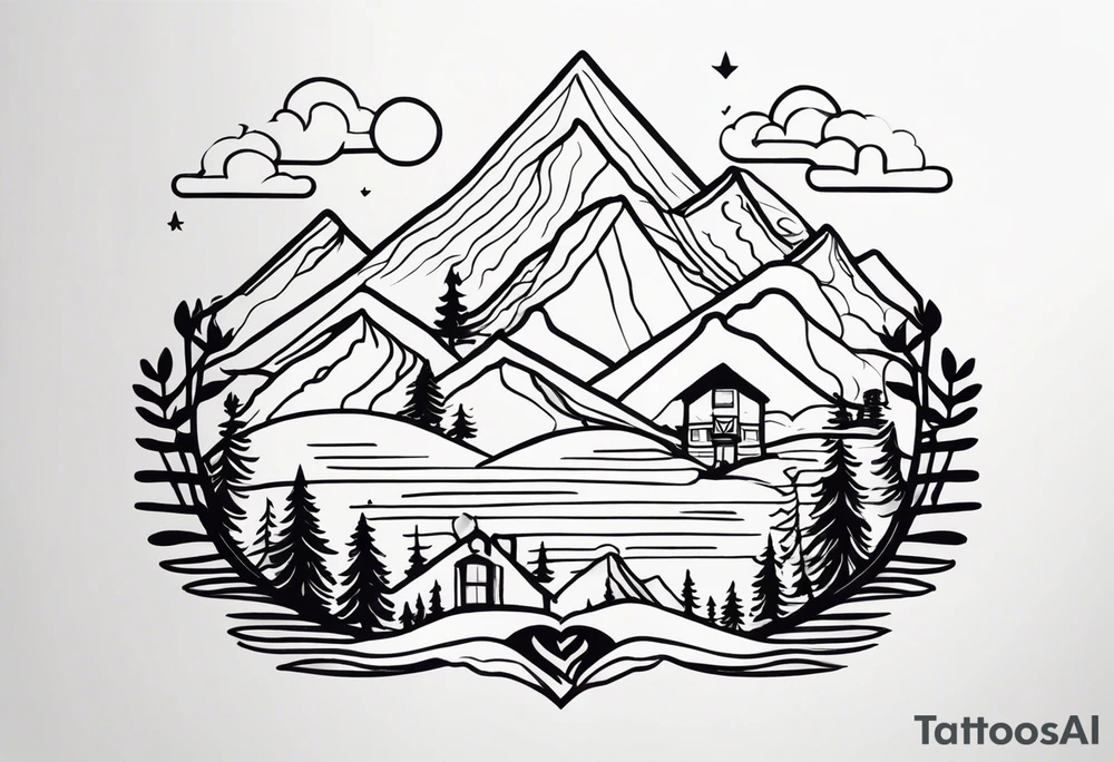 Family, Love, memories of family, mental health, mountains tattoo idea