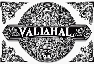 Valhalla round shield 
 axe strength tattoo idea