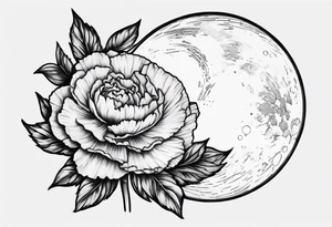 carnation moon tattoo idea