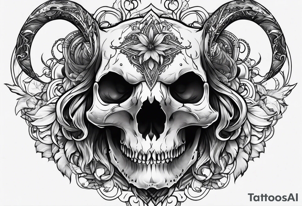 Bear skull utilizing the infinity symbol tattoo idea