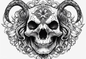 Bear skull utilizing the infinity symbol tattoo idea