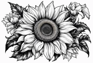 flower sunflower, tattoo idea