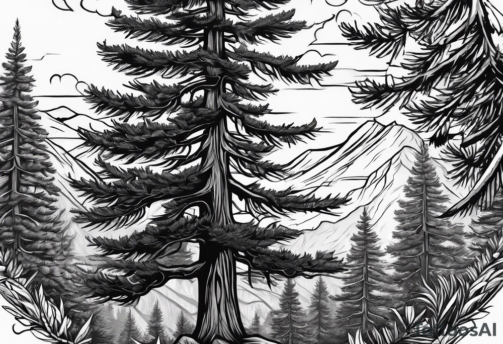 Douglas fir
Single tree tattoo idea