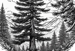 Douglas fir
Single tree tattoo idea