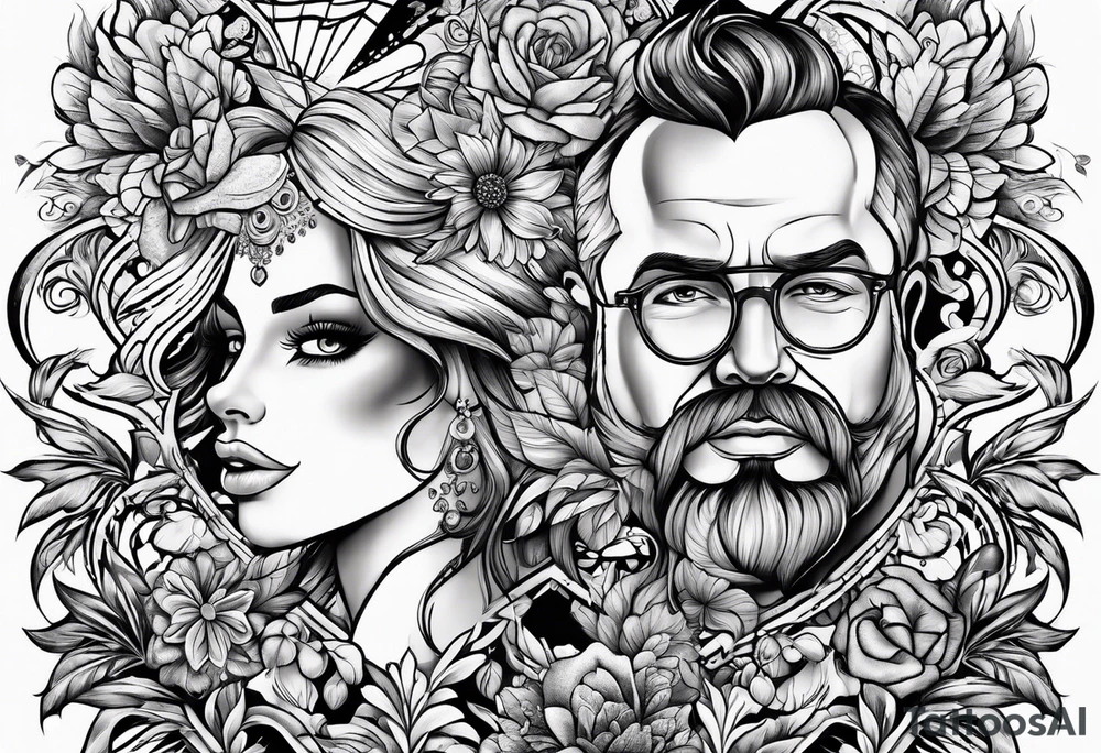 passion innovative intelligent love funny caring nice affectionate grumpy kind loving tattoo idea