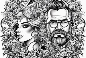 passion innovative intelligent love funny caring nice affectionate grumpy kind loving tattoo idea