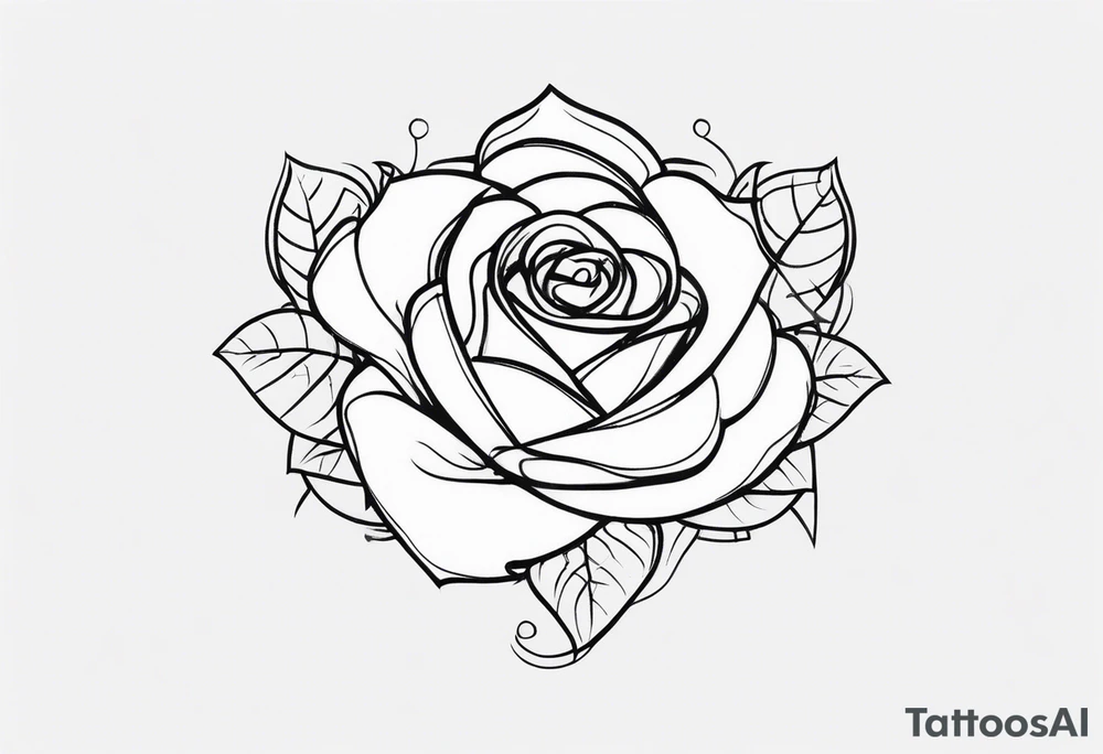 A snake entwined around a rose tattoo idea