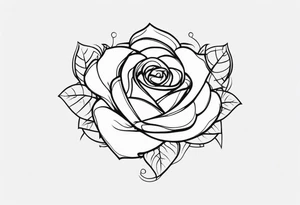 A snake entwined around a rose tattoo idea