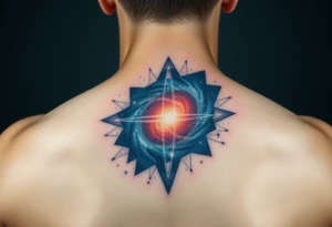 3d galaxy that seems to be under the layer of skin tattoo idea