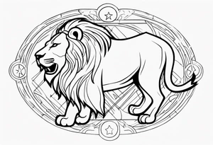 zodiac sign symbol leo tattoo idea