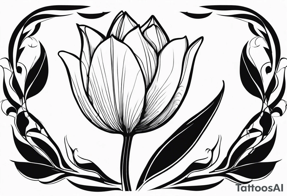 One tulip tattoo idea