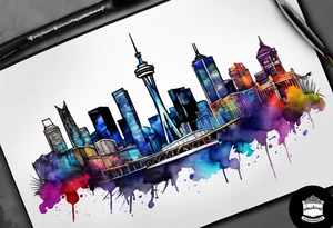 Melbourne Skyline tattoo idea