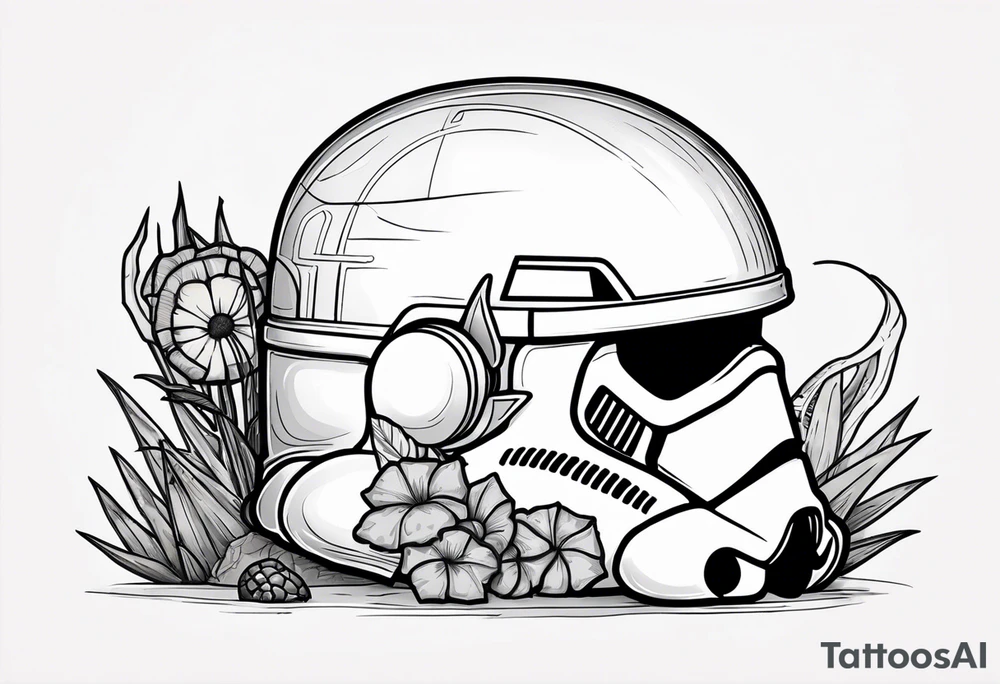 storm trooper helmet and a hermit crab inside tattoo idea storm trooper helmet and a hermit crab inside tattoo idea