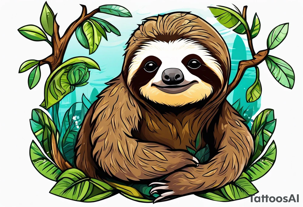sloths funny tattoo idea