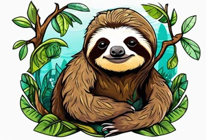 sloths funny tattoo idea