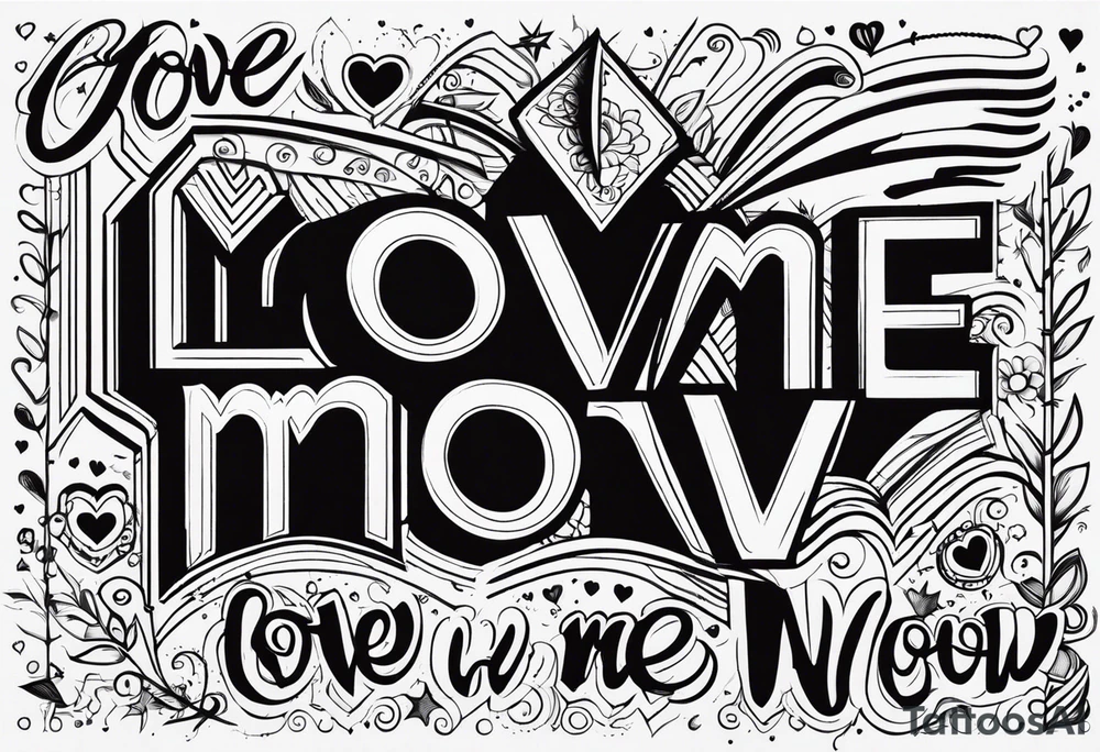 Love me now tattoo idea