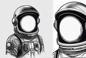 Space man No face tattoo idea
