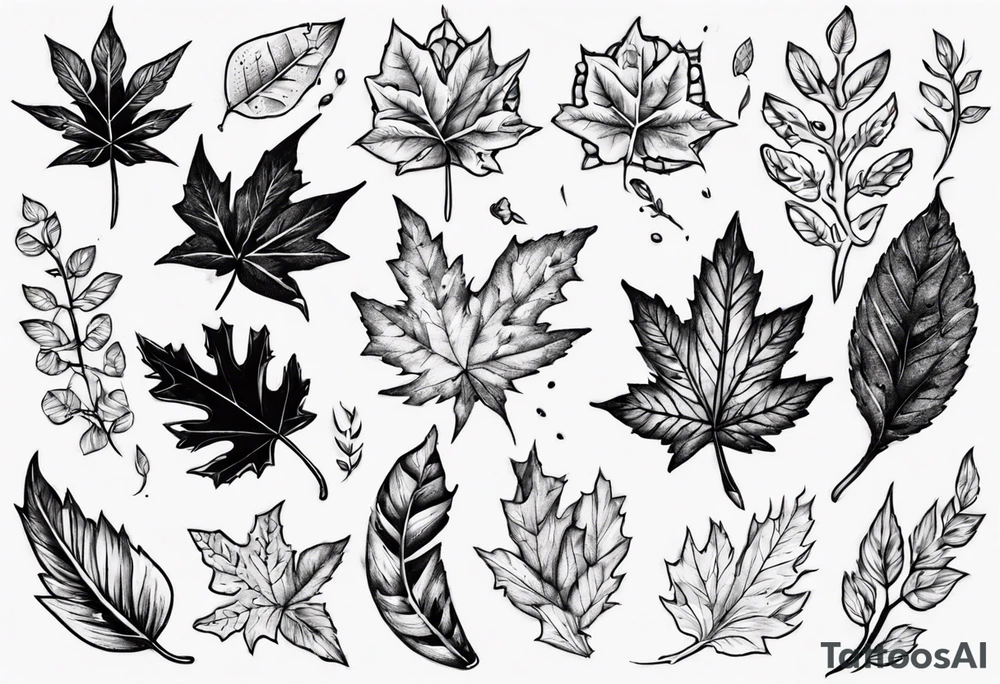 a tattoo that goes good with leafes tattoo idea