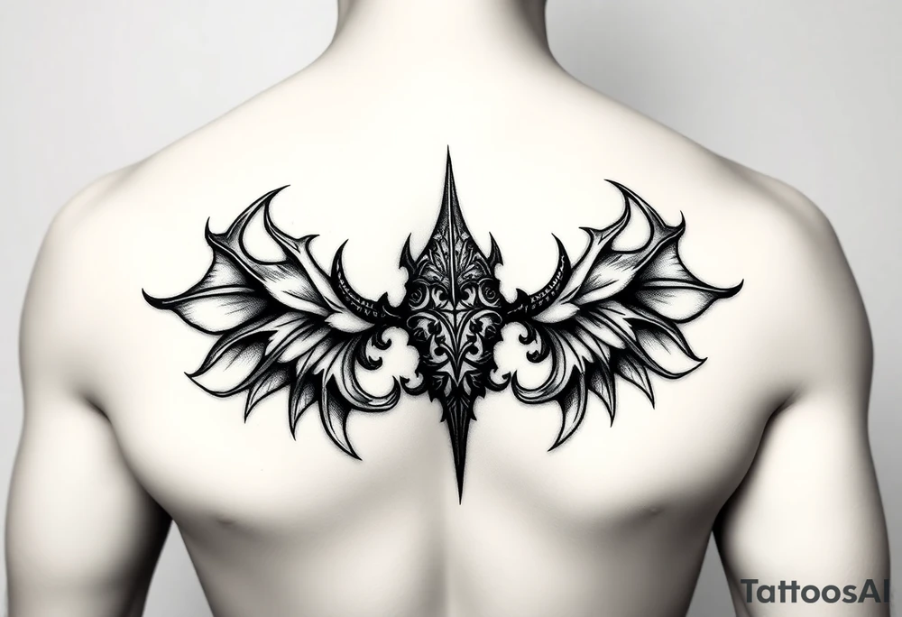 Sexy mysterious sternum tattoo small/medium size for women tattoo idea