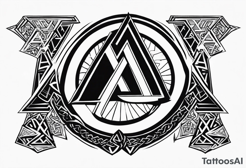 Valhalla
Sword shield valknut axe norse dragon tattoo idea