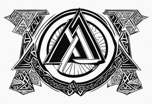 Valhalla 
Sword shield valknut  axe norse dragon tattoo idea