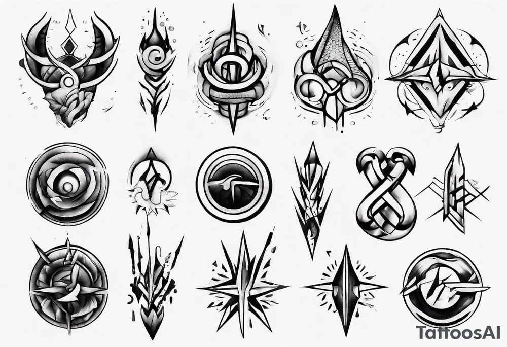 Symbol to remind being average tattoo idea