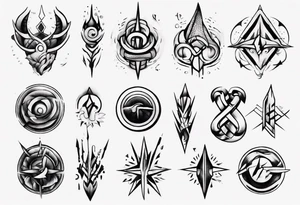 Symbol to remind being average tattoo idea