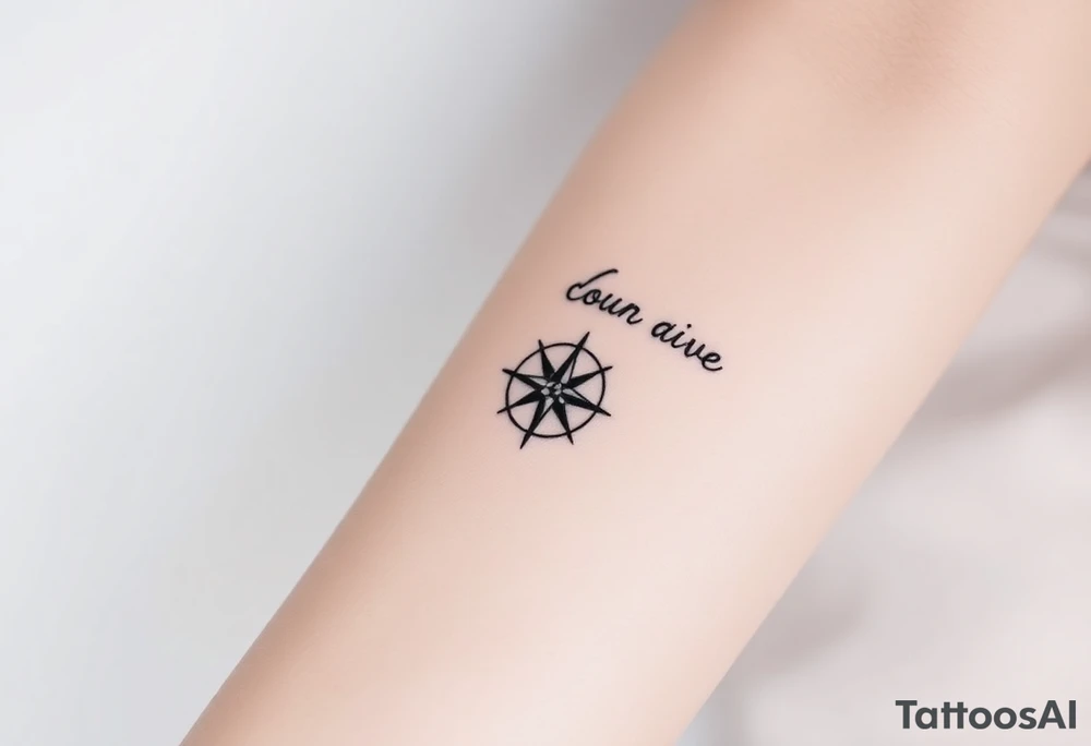 Your life is a map with no compass. With a small compass symbol tattoo idea