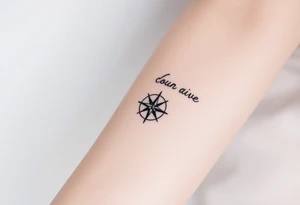 Your life is a map with no compass. With a small compass symbol tattoo idea