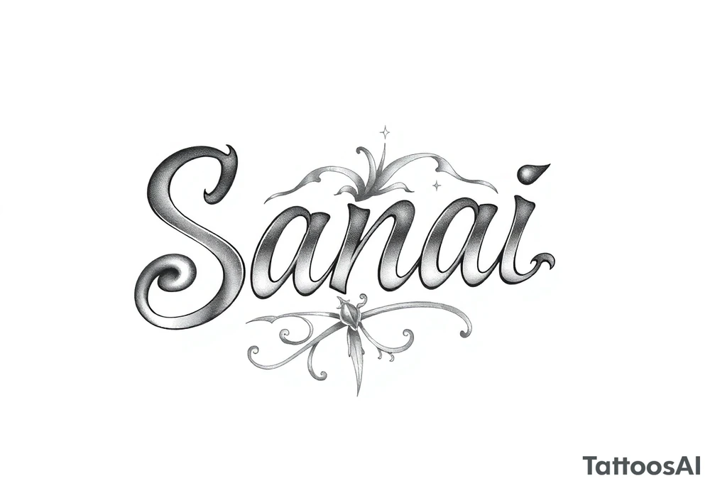 Sanai name tattoo tattoo idea