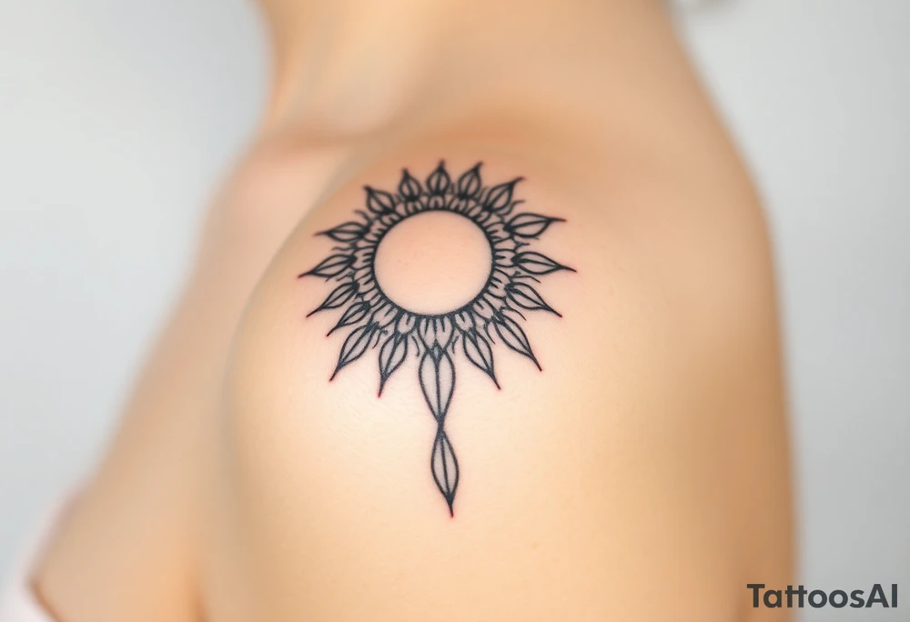 The sun cascading tattoo idea