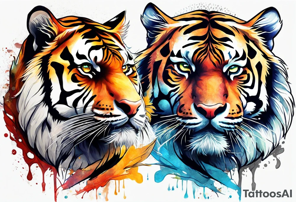 Tiger Head tattoo idea