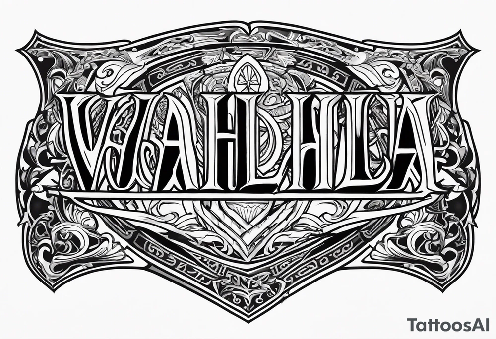 Valhalla
sword shield armour tattoo idea