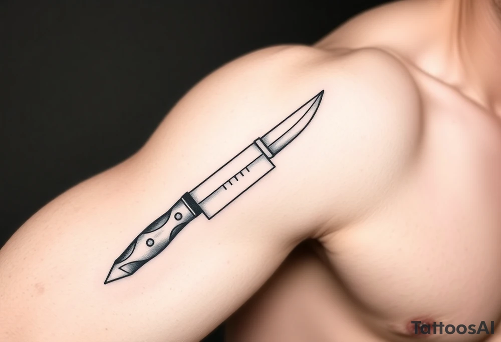 Cool knife tattoo idea