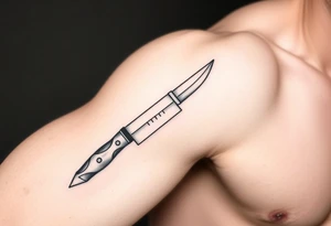 Cool knife tattoo idea