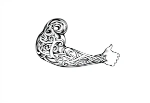 Celtic tribal sleeve tattoo idea