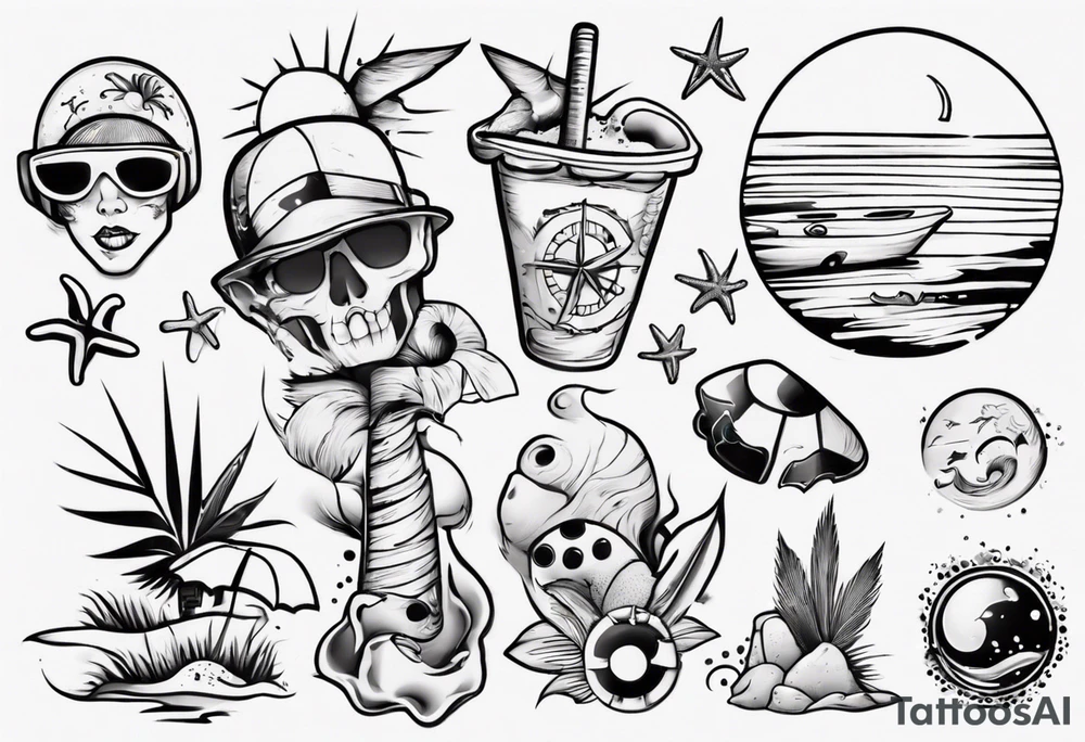 beach tattoo idea