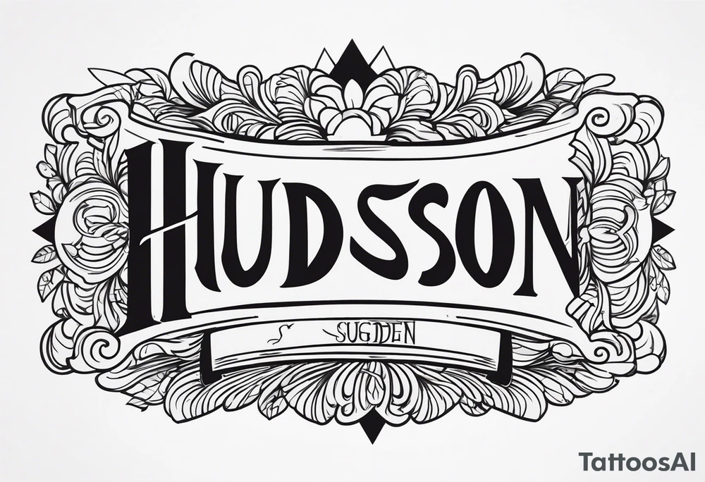 Inscribe 'Hudson Sugden' on both forearms, one name per arm. tattoo idea