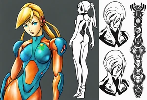 zero suit samus aran tattoo idea