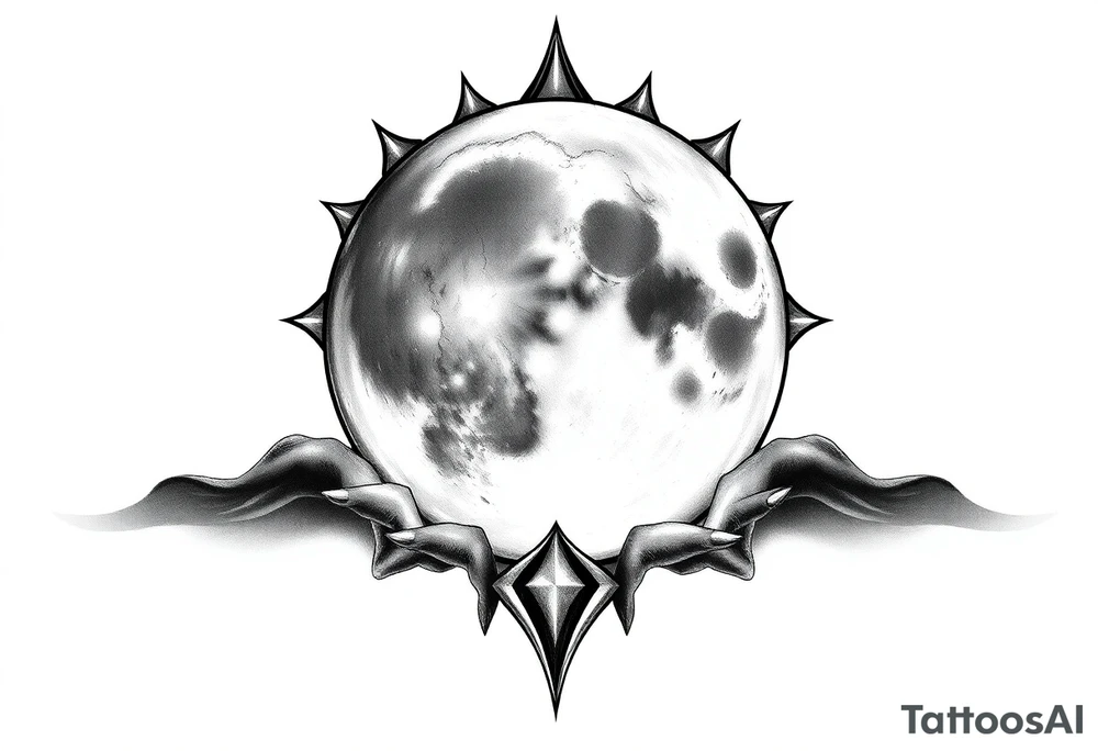 sacred moon tattoo idea