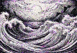 stormy sea waves tattoo idea