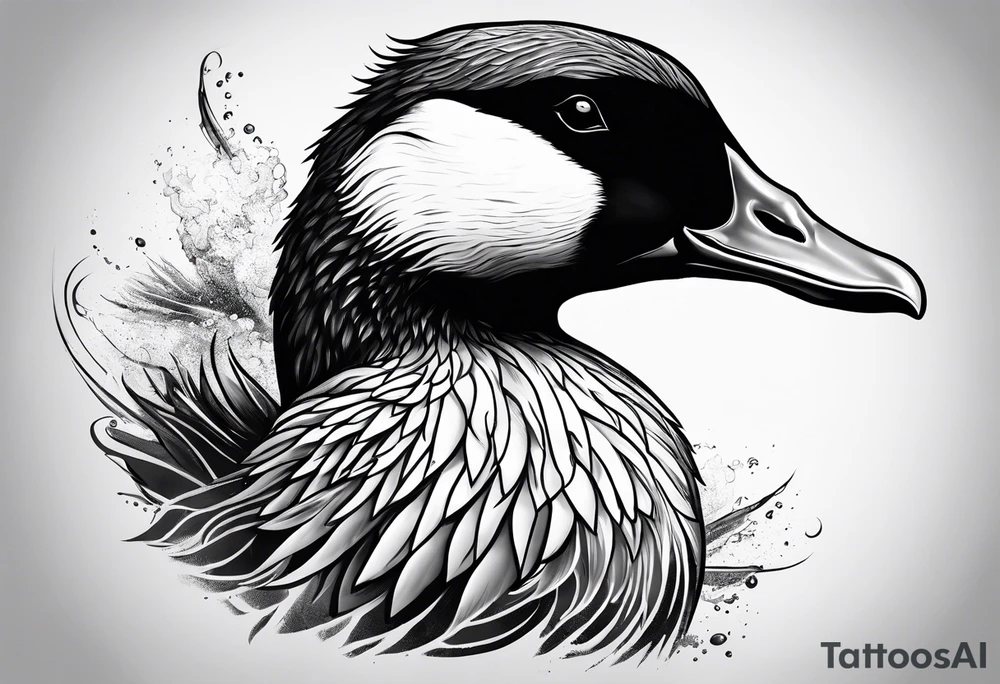 very angry canadian goose tattoo idea