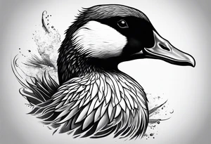 very angry canadian goose tattoo idea
