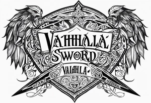 Valhalla
sword shield armour tattoo idea