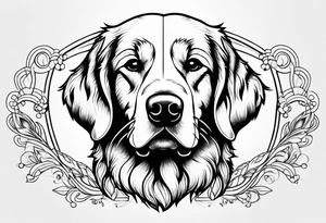 golden retriever texas tattoo idea